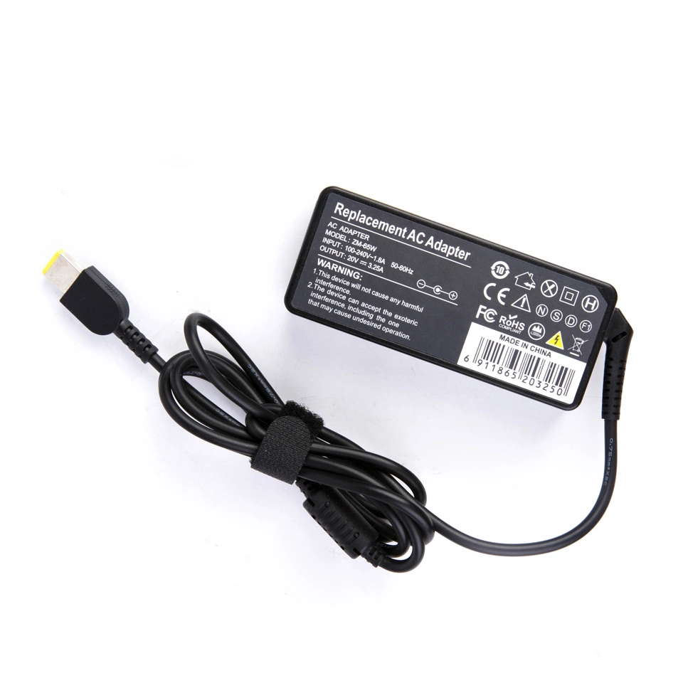 Novo carregador para computador portátil de 65 W, 20 V, 3,25 a USB tipo C (USB-C) Transformador de CA para Lenovo Thinkpad X1 Adlx65ycc3a