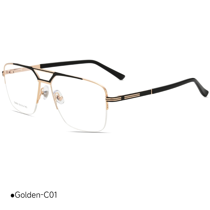 Best Seller Wholesale/Supplier Latest Vintage Luxuri Custom Design New Fashion Alloy Optical Glasses Optic Eyeglass Man Classic Metal Frame Eyewear