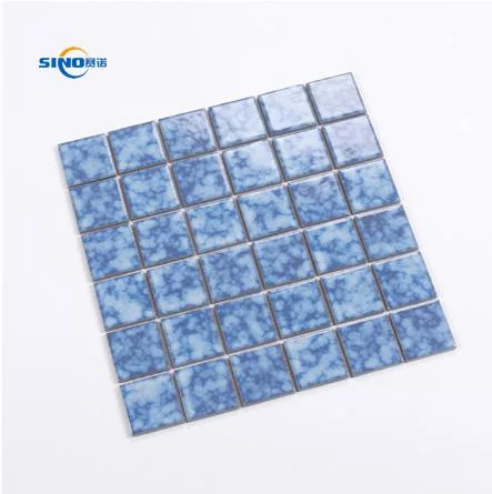 Verschiedene Arten Schwimmbad Mosaik Schmelzglas Mosaik Porzellan Mosaik Schillernde oder kristallblaue Mosaikfliesen