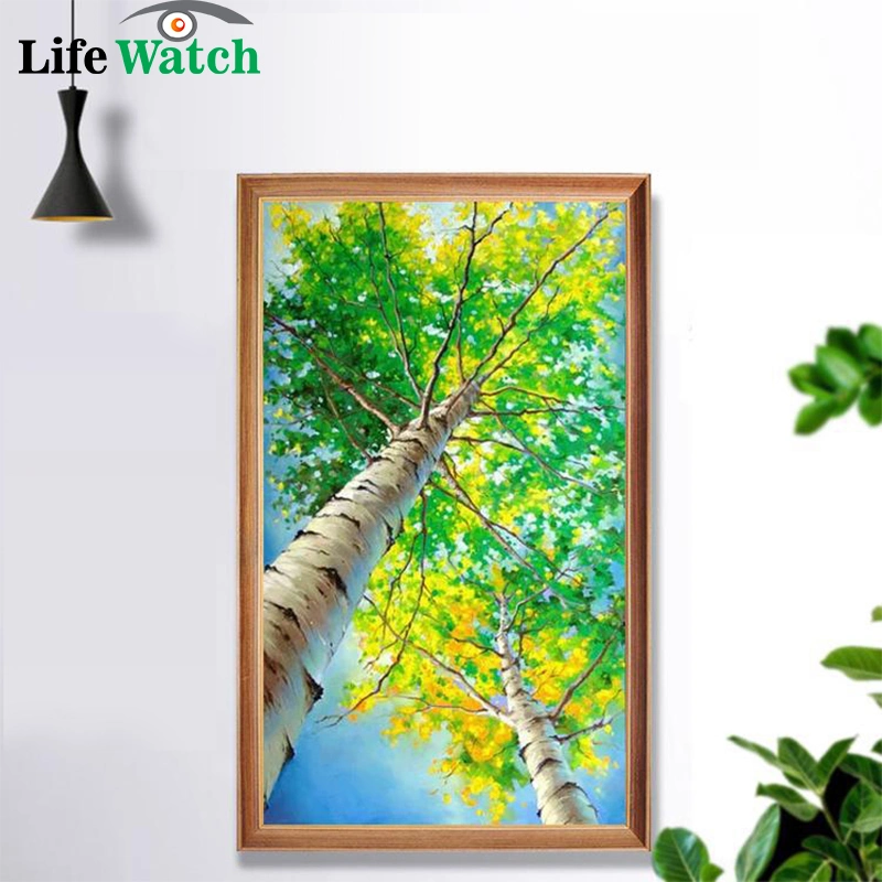 Hot Sales 55 Inch Intelligent Museum Smart Photo Display Wooden LCD Screen