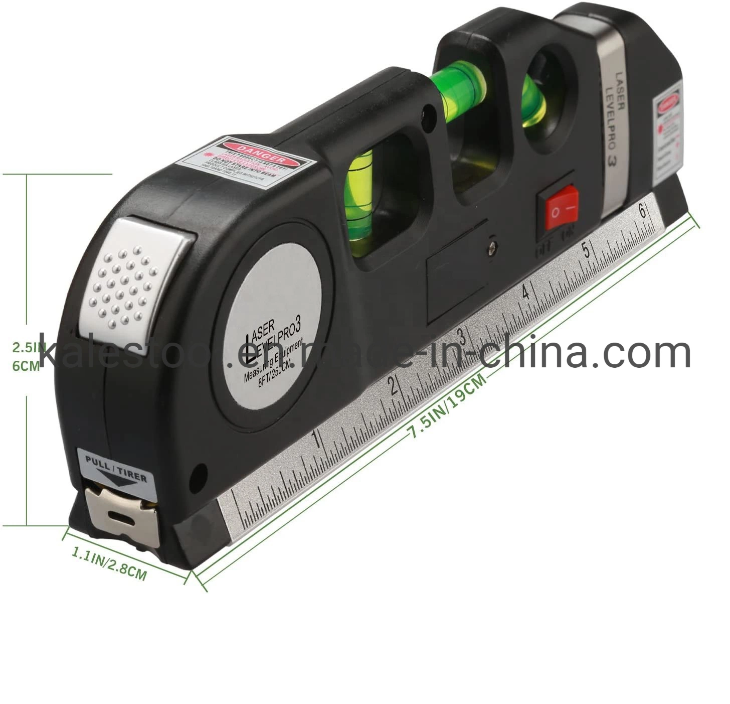 High Precision Measurement Multi-Function Laser Level with Tape Measures Laser Multifunction Measuring Ruler The Quality Life