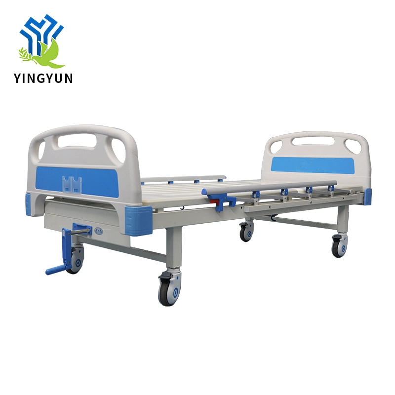 Medical Surgical Equipment Single Crank ABS Plastic Head Hospital Patient Bed