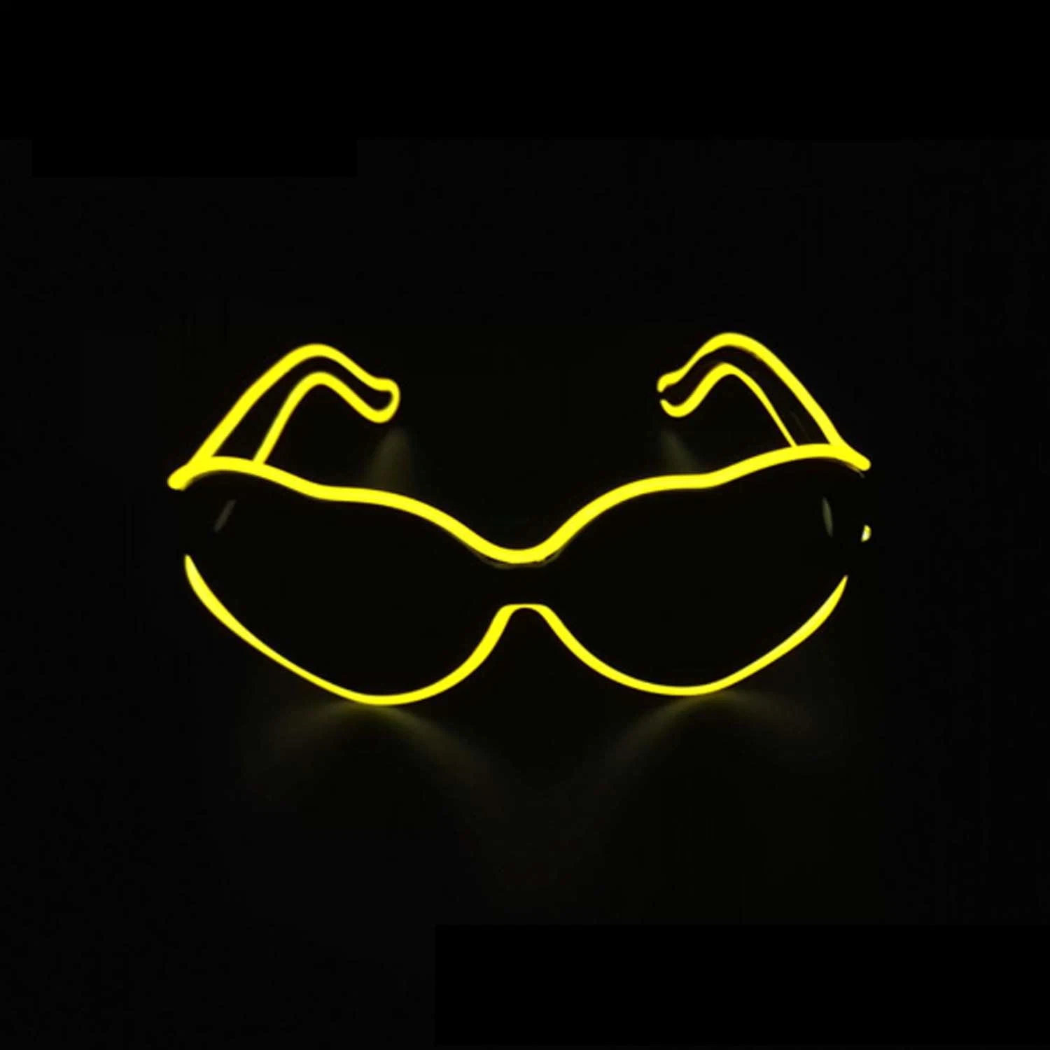 LED Luminous Heart EL Wire Glasses Rave LED Glasses Light