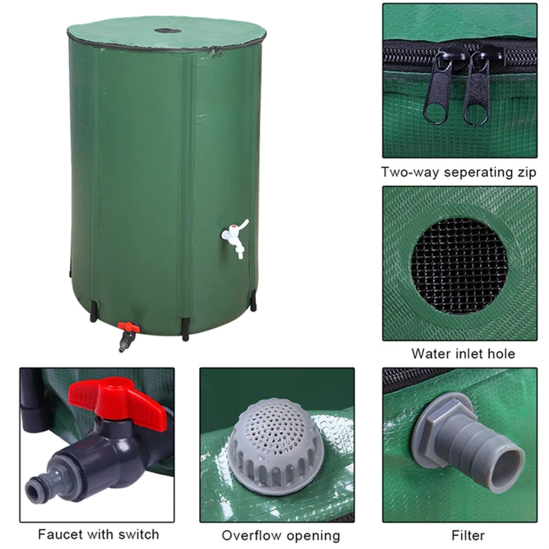 Household 100 Liter PVC Collapsible Rainwater Collection Bucket