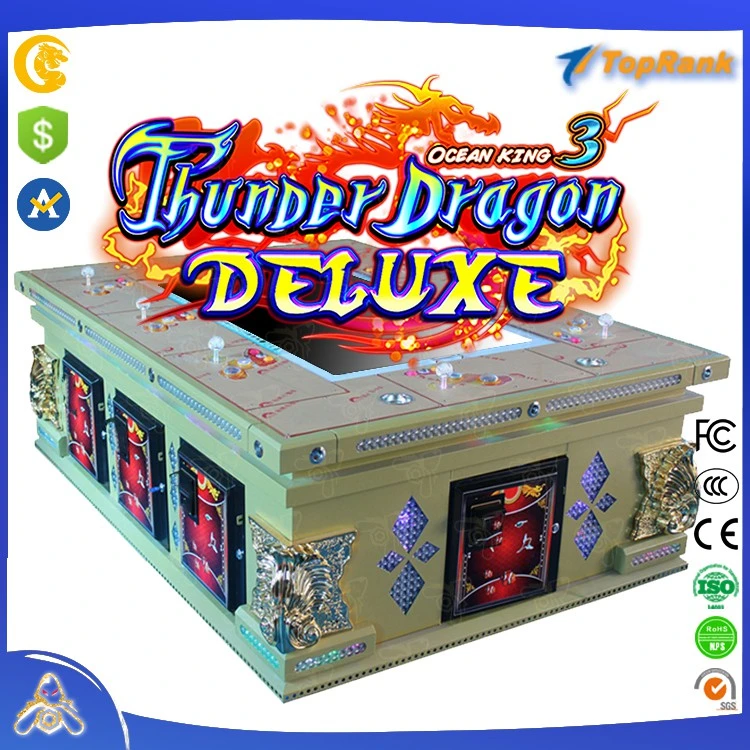 High Holding Indoor Big Online Casino Gambling Tables Arcade Amusement 100 Inch 10 Player Fish Hunter Gaming Machine Thunder Dragon Deluxe