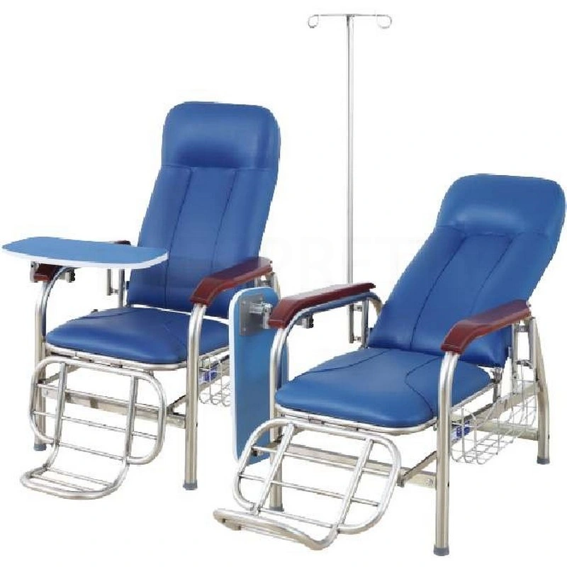 Chaise pliante de lit d'accompagnement d'hôpital pour patient en mousse