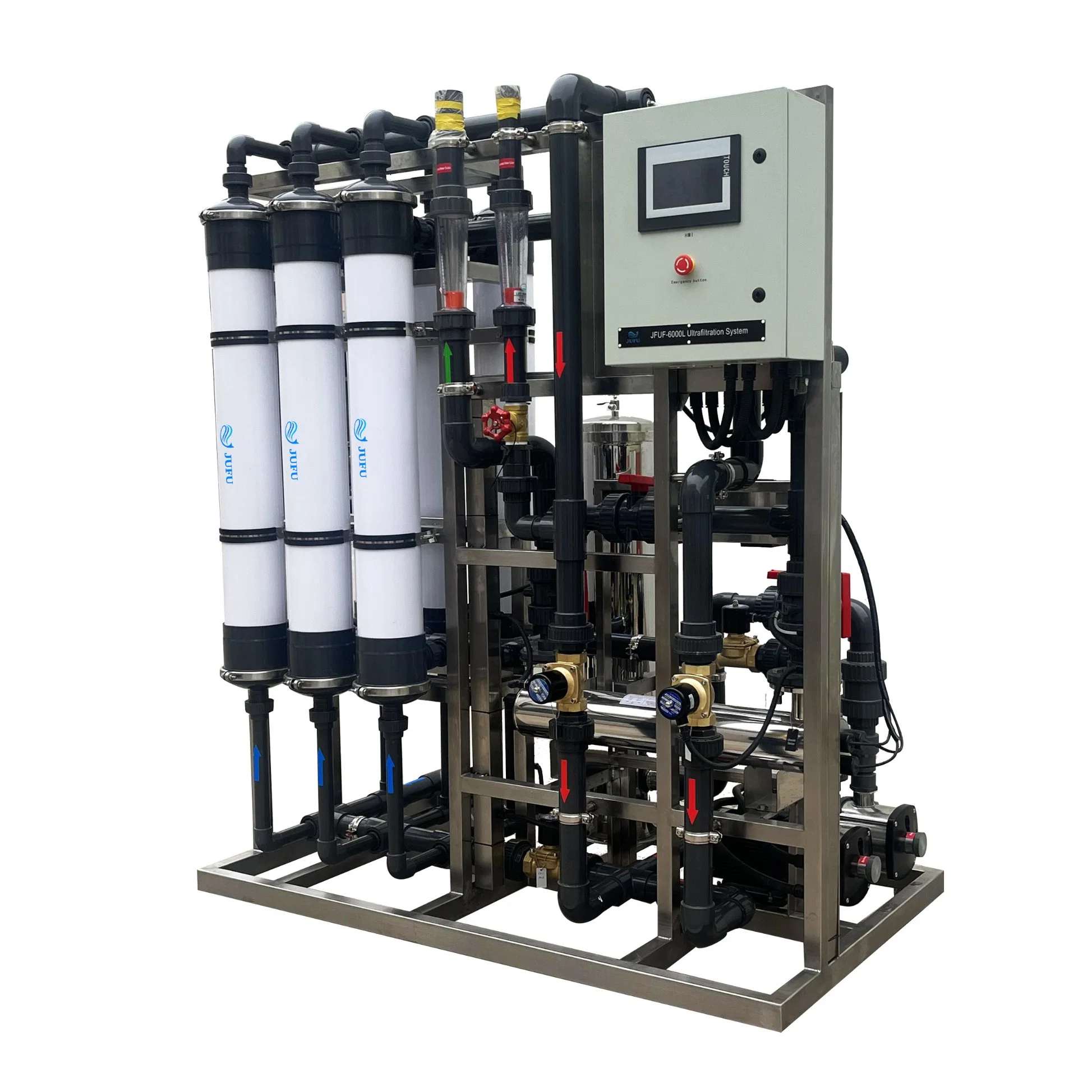 6m3/Hr UF Mineral Water Filtration Machine Ultrafiltration Filter Industrial