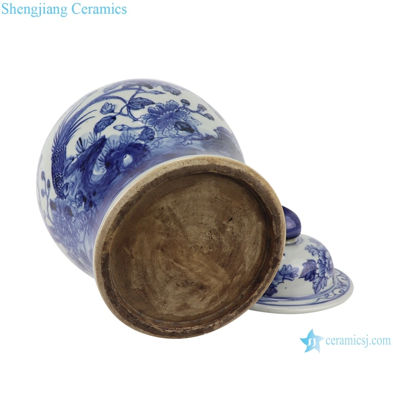 Rzsc07 Jingdezhen Antique Flor hermosa y patrón de pájaro jengibre cerámico Tarro