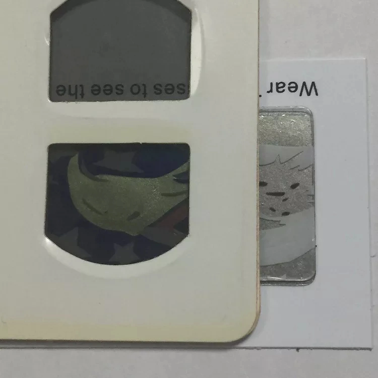 Les fabricants personnalisé Japon Label de Sécurité de la lumière polarisée de la carte de changement de couleur