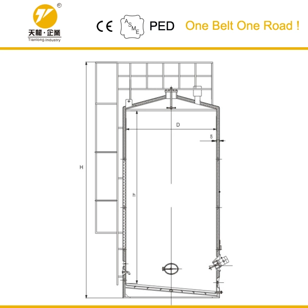 Large Capacity Scale Stainless Steel Storage Mixing Tank