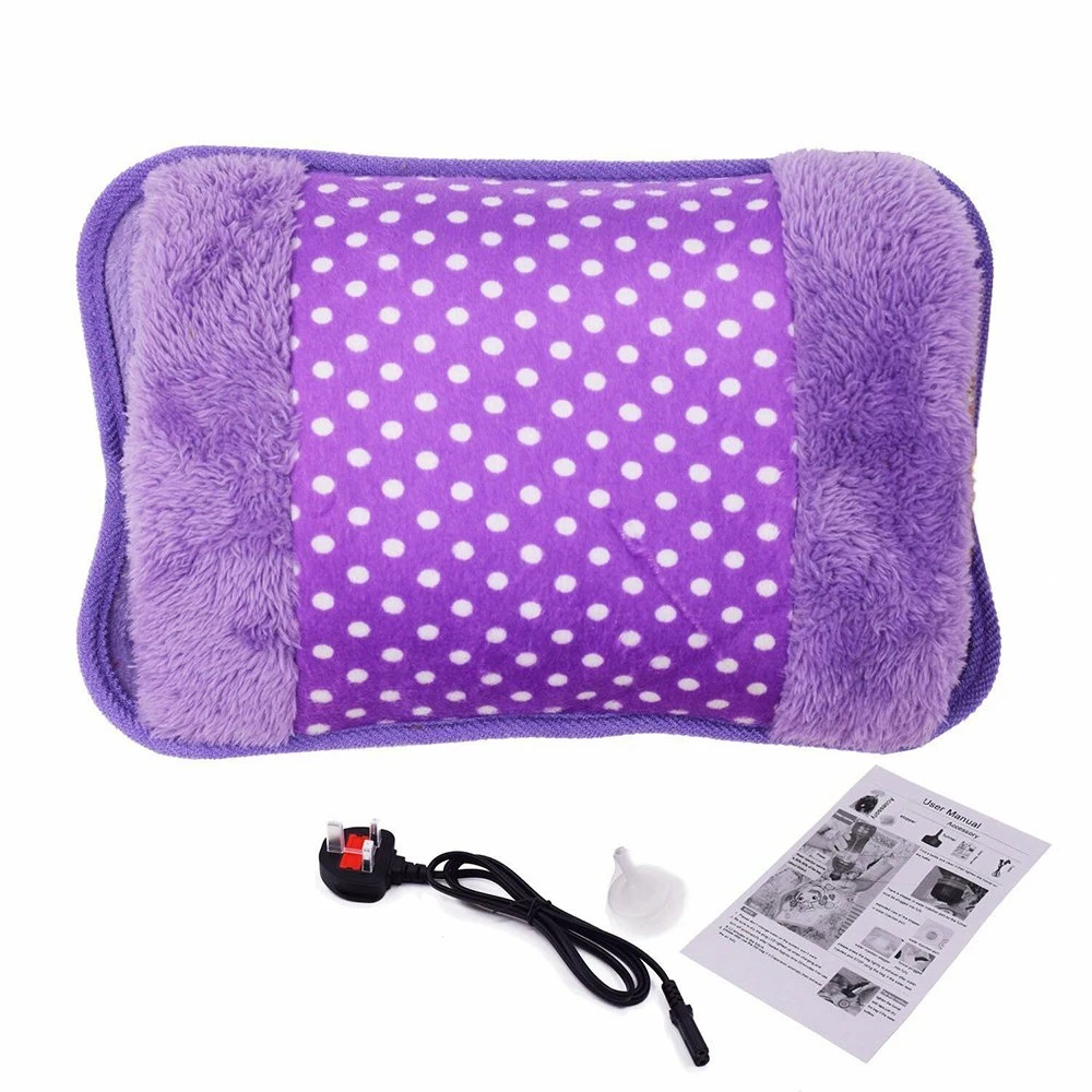 Wholesale/Supplier Soft Fleece 1000ml Plug in Rechargeable Electric Hot Water Bottle with Ce