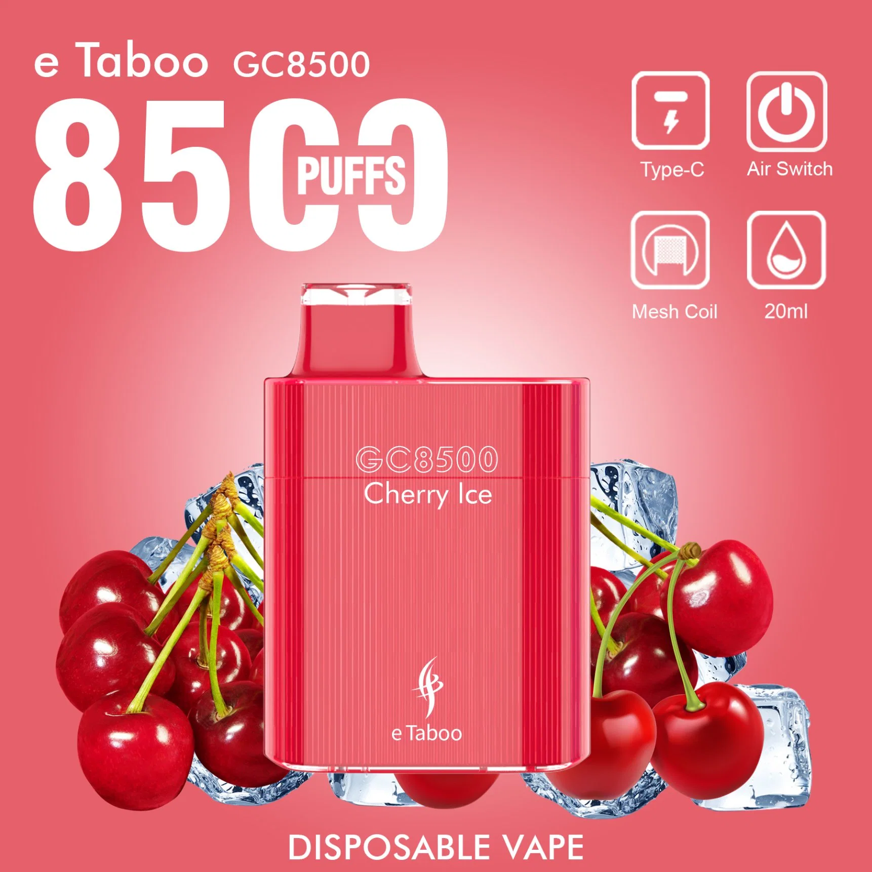 Pod jetable E-cigarette Vape 8500 Puff Big Cloud Vape Personnaliser Saveur du logo