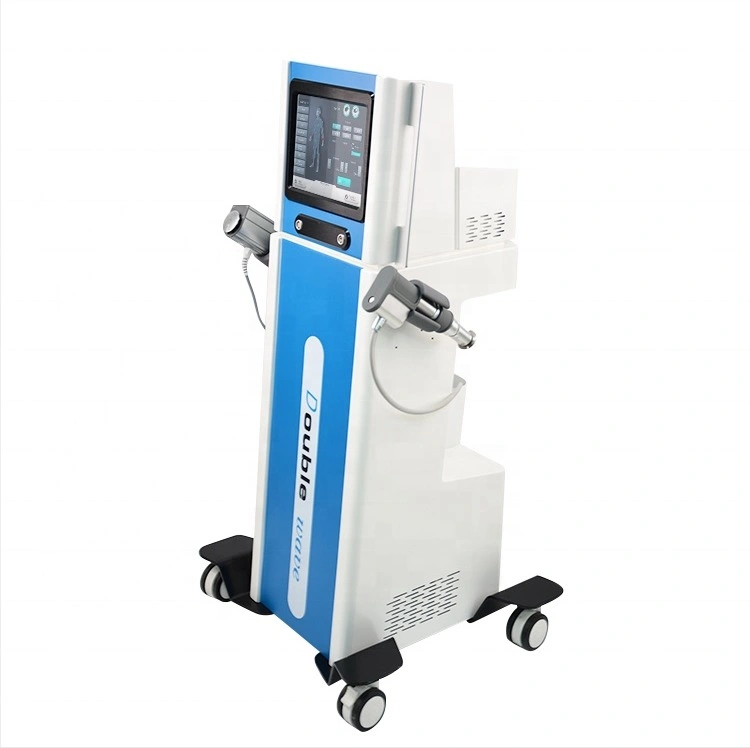 2 Handle Shock Wave Machine Electromagnetic Shockwave Therapy for Sports Injury Physical Therapy Health Center