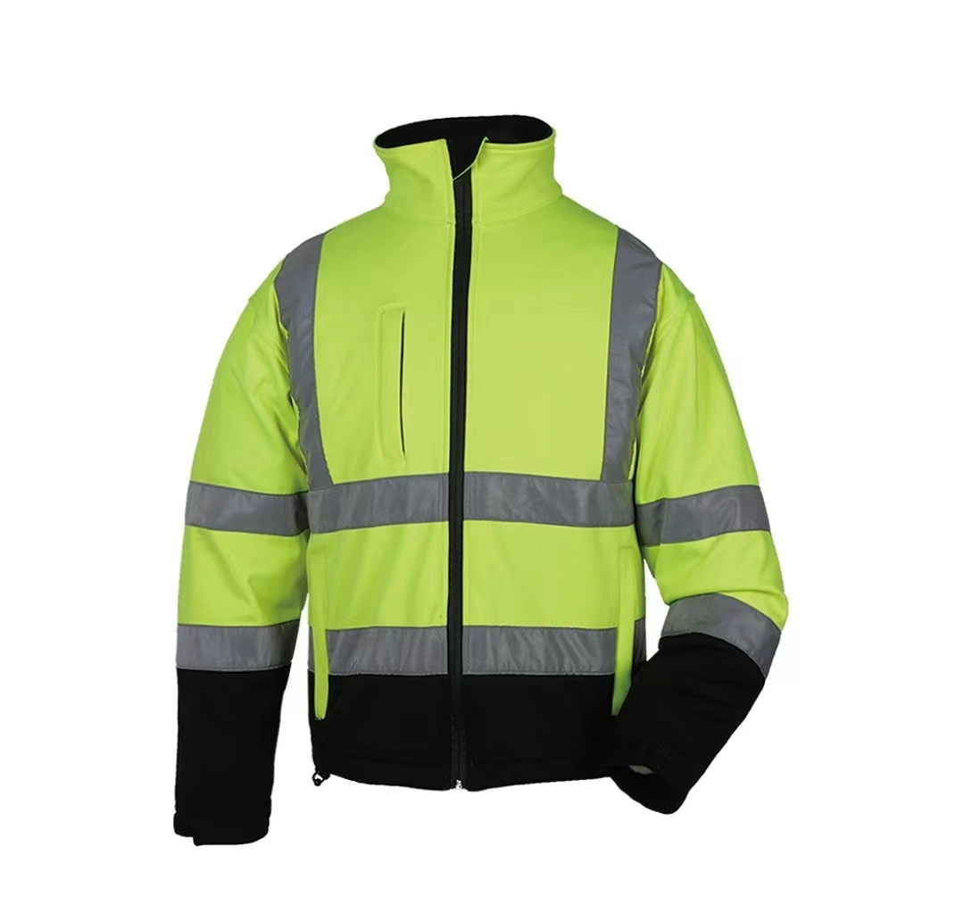 Armor Mens Hi Vis Lightweight Softshell Jacket Safety Working Jackets