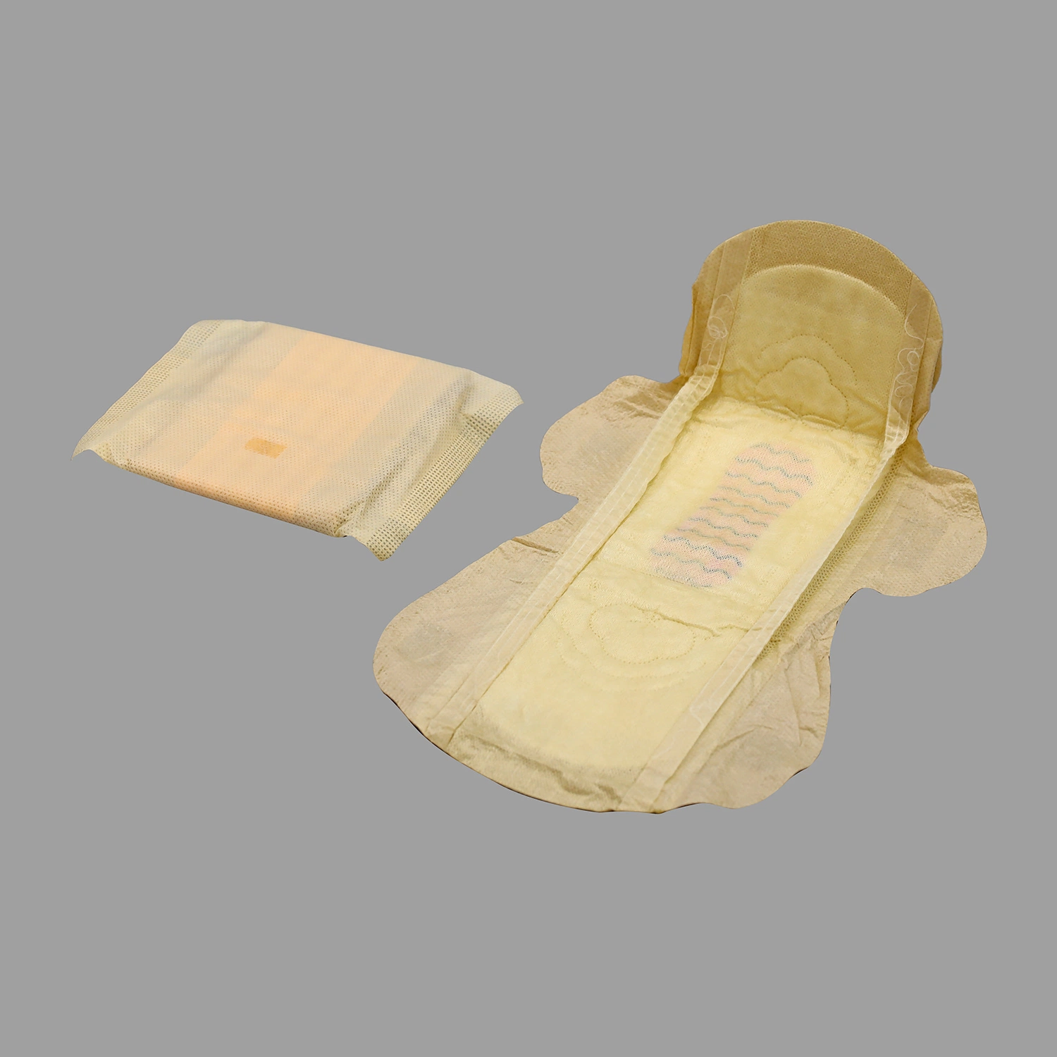 Verificación naturales envasados cuidado suave de algodón orgánico Biodegradable Bio Menstrual Dama toalla sanitaria la almohadilla de algodón de las mujeres Alas de EE.UU.