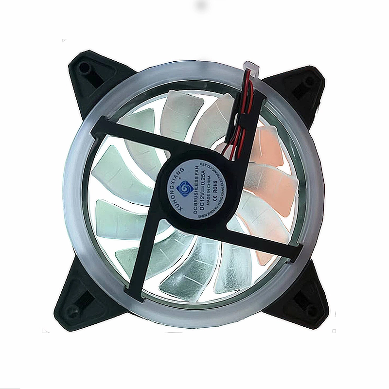 DC12025 12V Cambered Fan Can Be Used in Chassis with Seven Color Lights Cooling Fan