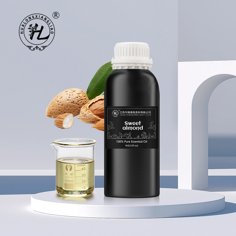HL-All natürliche Trägeröle Hersteller, Bulk Bio-Mandelöl 100% rein für Haut, Haar, Nagelpflege &amp; ätherisches Öl Mischen- Extra Virgin &amp; kalt gepresst