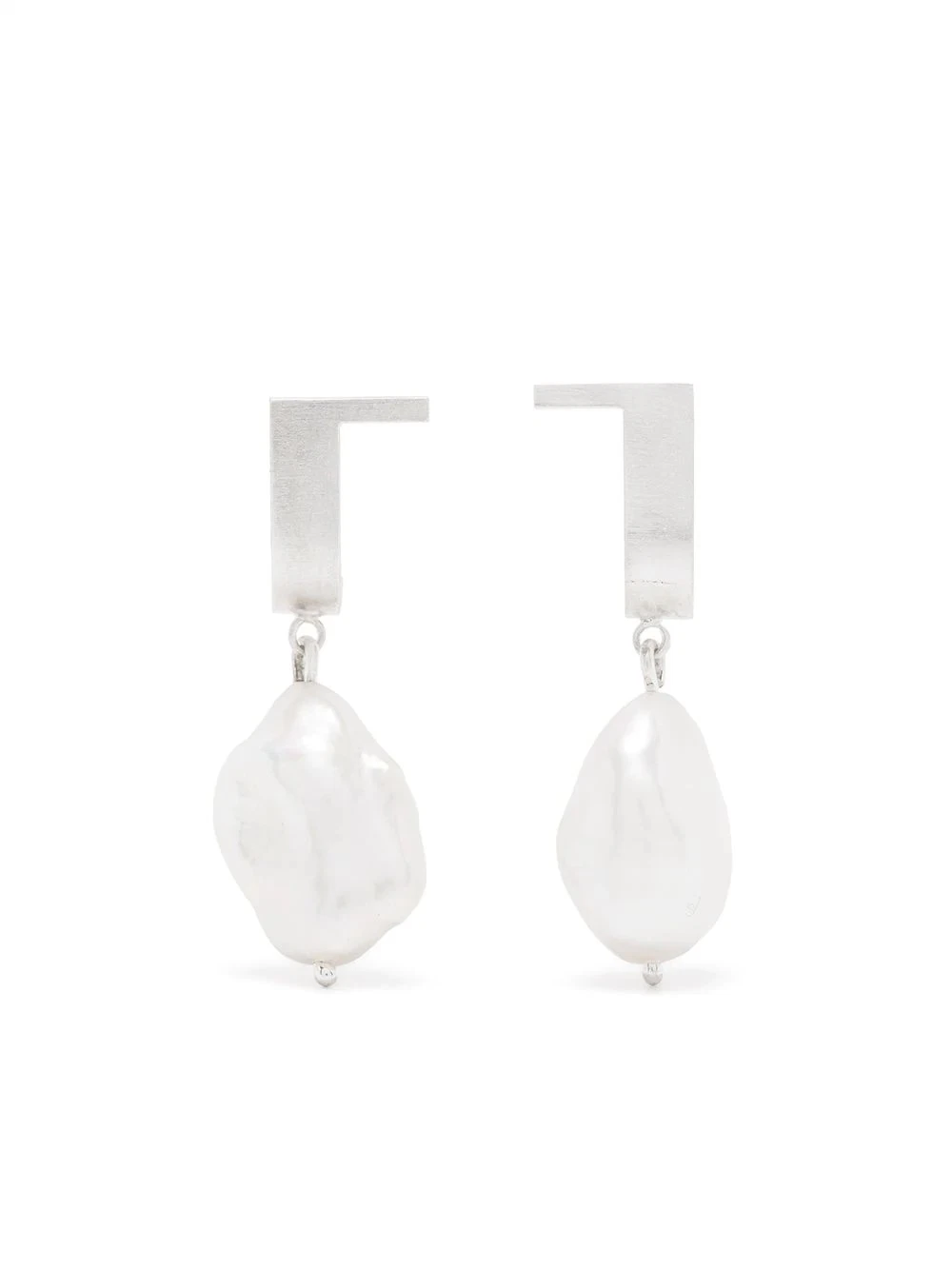 Fashion Simple Natural Pearl Pendant Earrings Jewelry