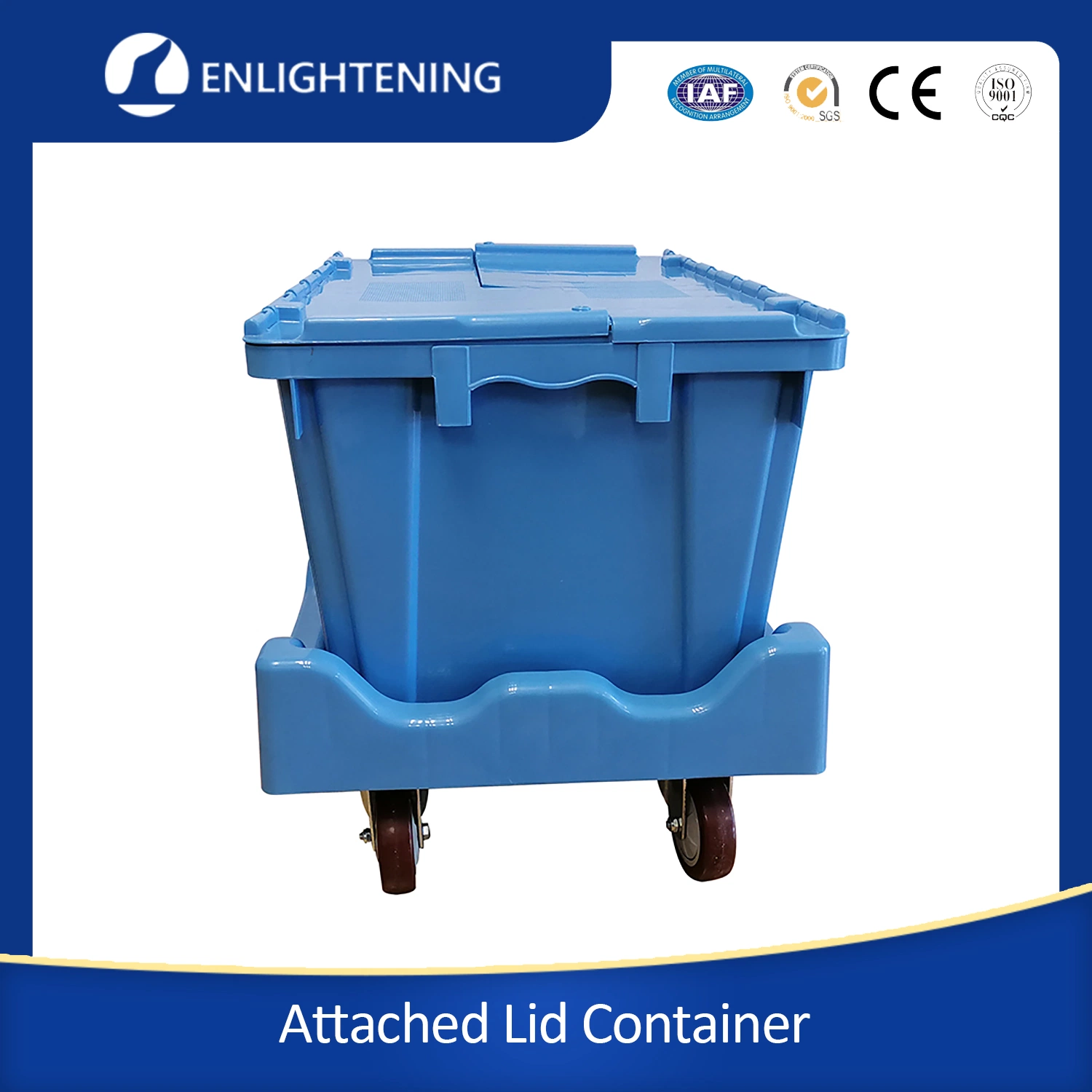 69*43*32cm 70L Heavy Duty Moving Crate Stackable Plastic Tote Box