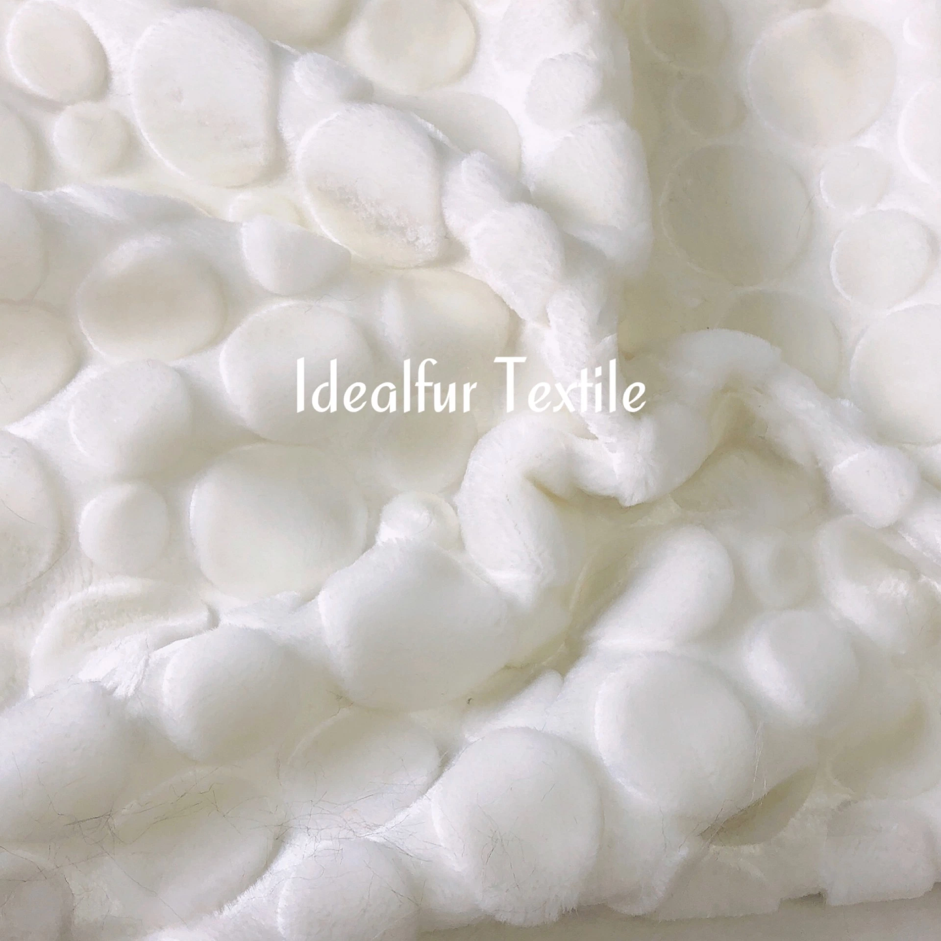 Circular Embossed Short Pile Imitation Rabbit Fur