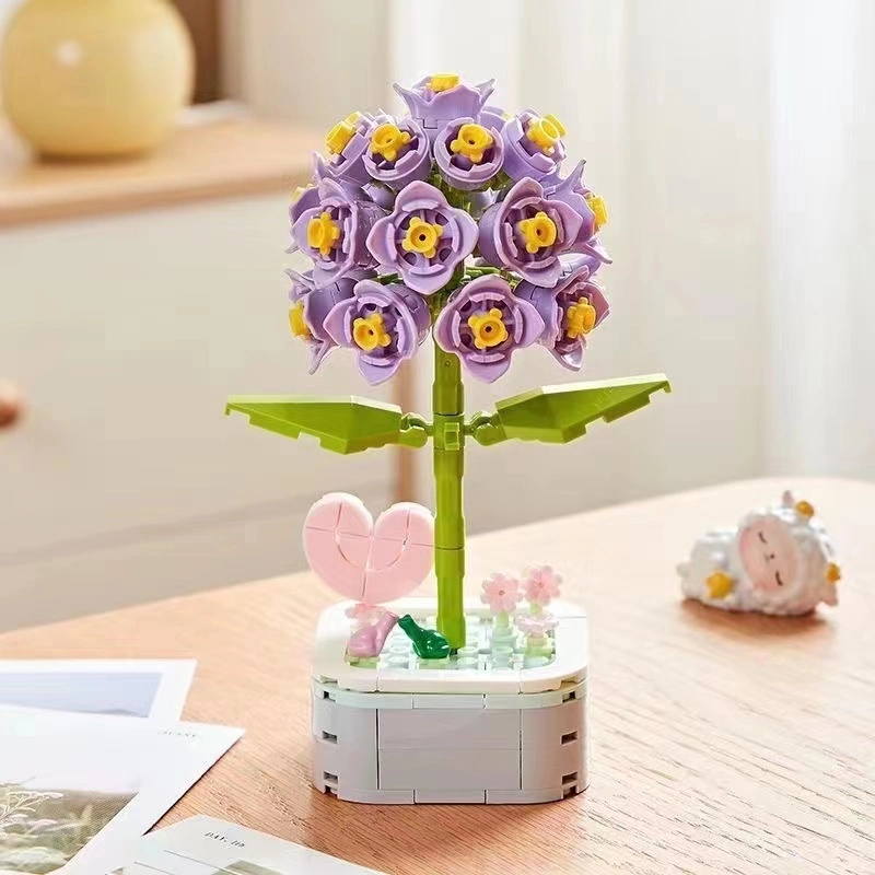 Building Blocks Flower Bouquets Sunflowers Potted Plants Hibiscus Flowers Assembly Toys