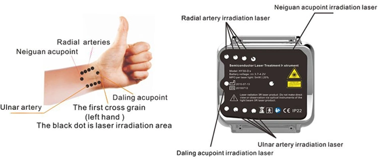 11 Holes Hyperviscosity Low Level Laser Treatment Physiotherapy Equipment