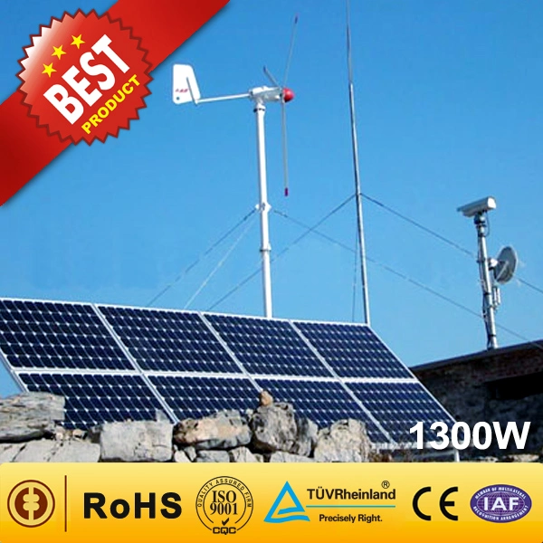 Générateur de puissance du vent solaire hybride (1kw+300W) Vent Système Turibine le pouvoir du vent solaire Produits d'alimentation