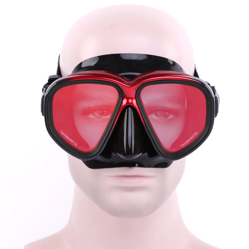 Revêtement de miroir de Red vision plus large des lunettes de plongée de la lentille trempé