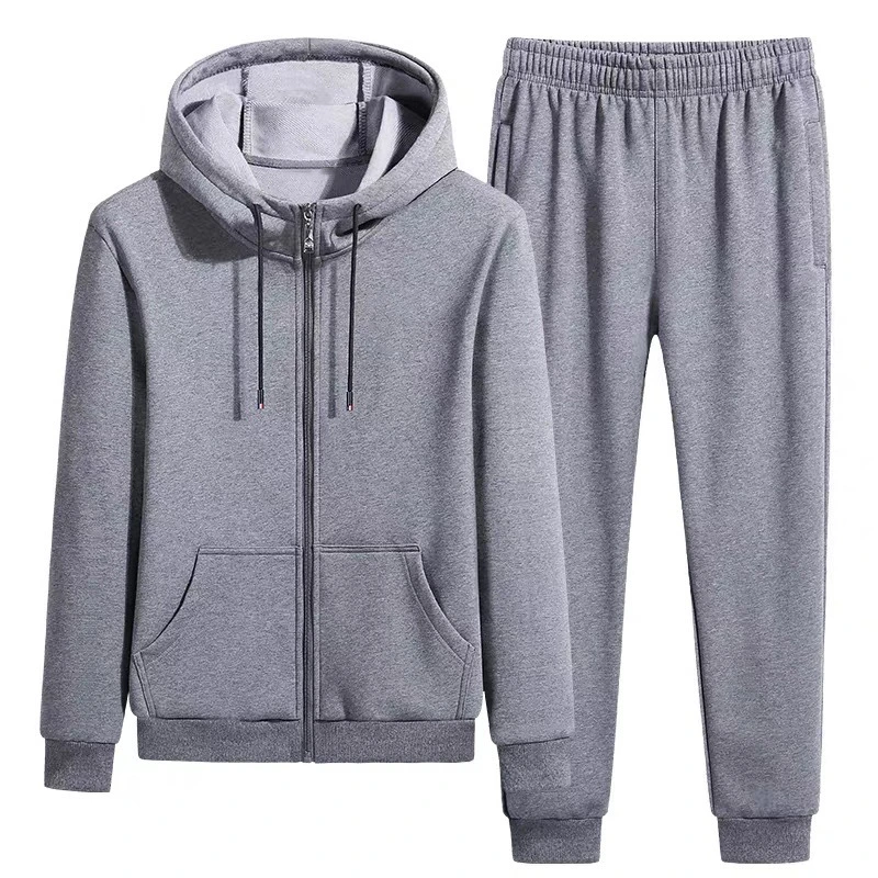 Zip Hoodie Mens Hoodie Set Gym Wear Sports