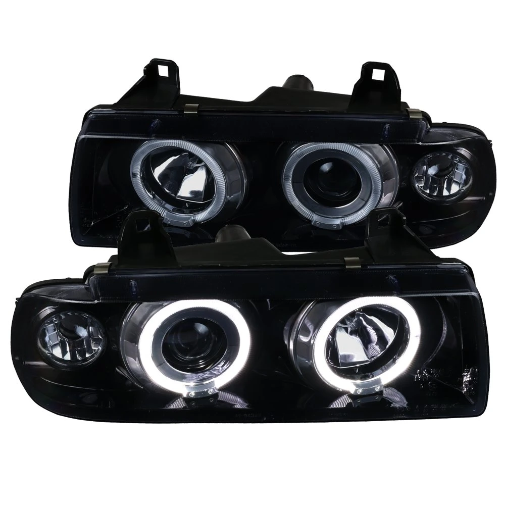 Auto Parts Car Lighting Head Light/Lamp for BMW E30/E32/E34/E38/E39/E60/E90/E66/E65/F01/X5/X6/E70/E71/E81/E87/F35/Mini Cooper Crastal/LED/Black/White/Red/Yellow