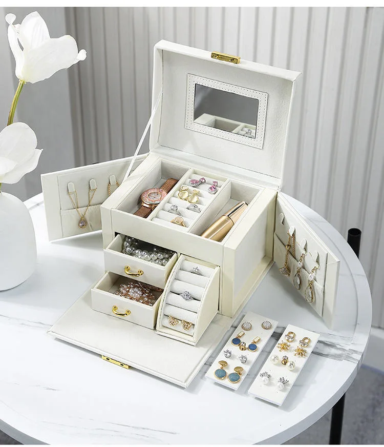 Earring Necklace Rings Ornaments Organizer Multifunctional Jewelry Boxes