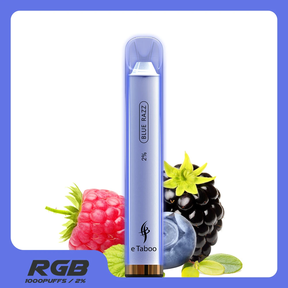 Taboo patentiertes Großhandelsprodukt RGB 1000 Puff Original Crystal pro Einweg-Vapes Bar 2% Nikotin Vape Pen Amazon Alibaba 1688 Plattform