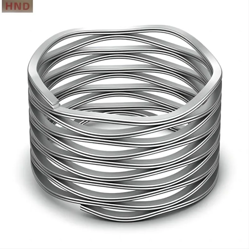 Design of Flat Wire Compression Valve Multiturn Wave Spring Stainless Steel 17-7pH Flat Wire