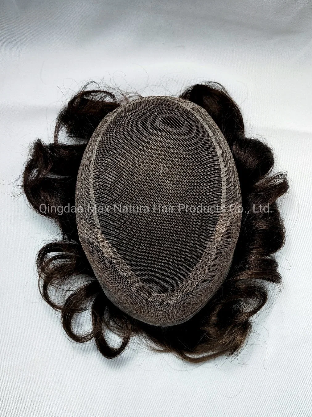 Most-Natural Full-Swiss-Lace (Francês-Lace) Custom-Made Cabelo humano com sistema reforçado PU-Lines e Stitching-Lines