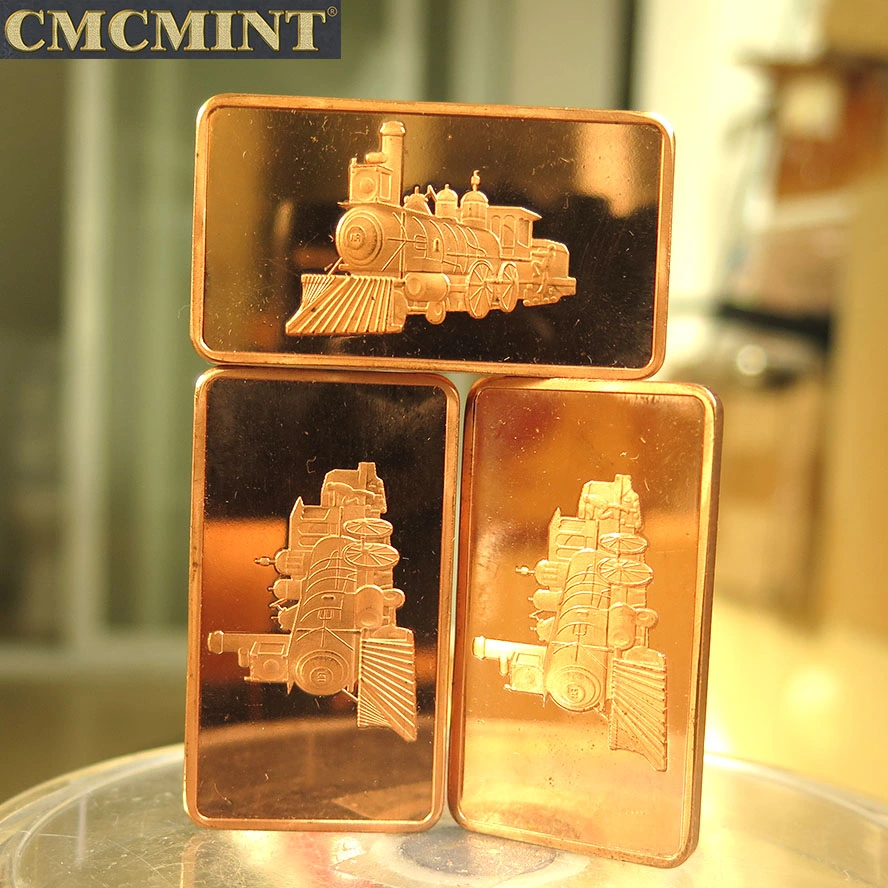 Ingot Copper 1 Oz 999 Fine Copper Steam Engine Train Bullion Bars