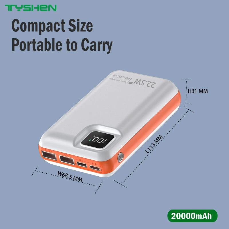 Power Bank 2 ports USB 2 200 mAh sortie 22.5W Super rapide Charge