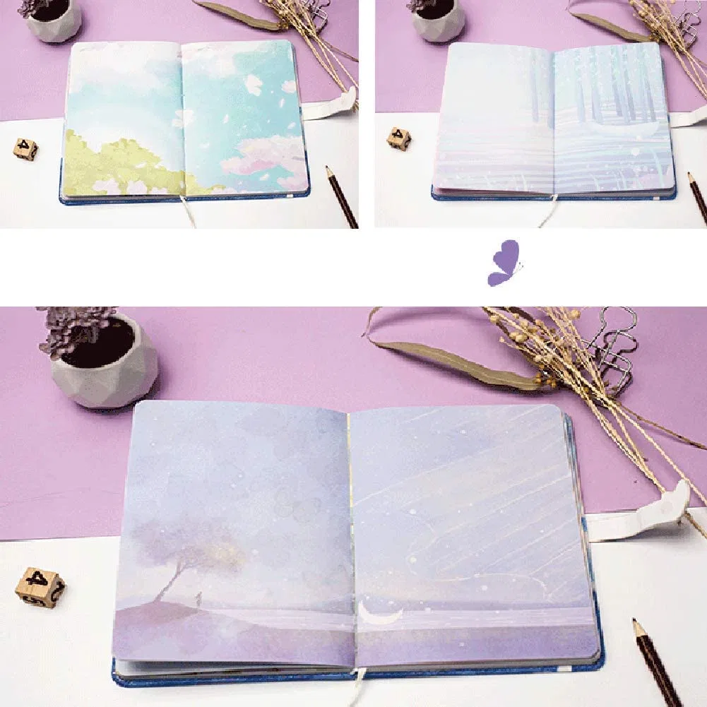 Diario de escritura en blanco de colores PU Cuero Hardcover Cuaderno