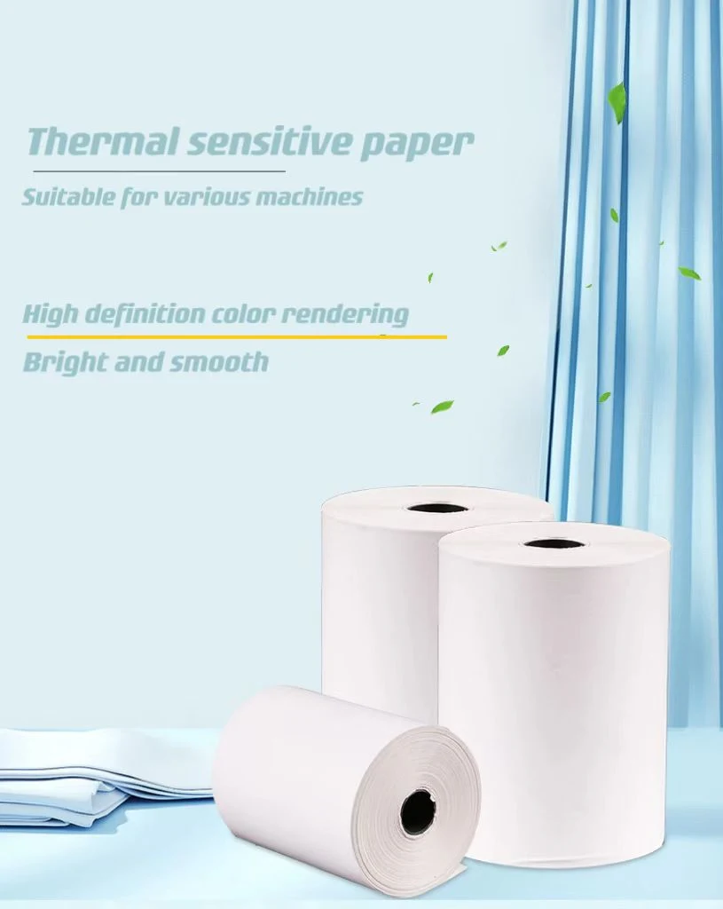 Vendas diretas de fábrica de papel térmico sensível, impressão transparente, superfície de papel branca brilhante e Design clássico suave e altamente sensível são fiáveis