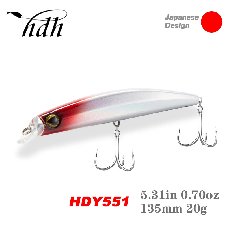 Sea Fishing Lure schwimmende 135mm 20g Künstliche Minnow Wobbler für Seebarsch Hecht