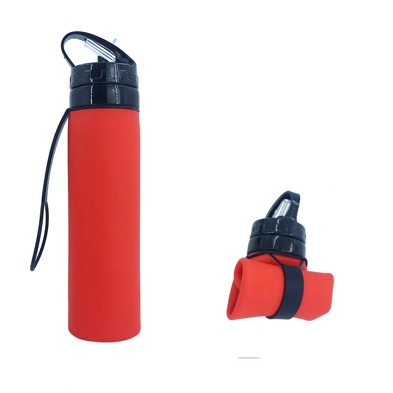 Food Grade Silicone Expandable Bicycle Collapsible Water Bottle