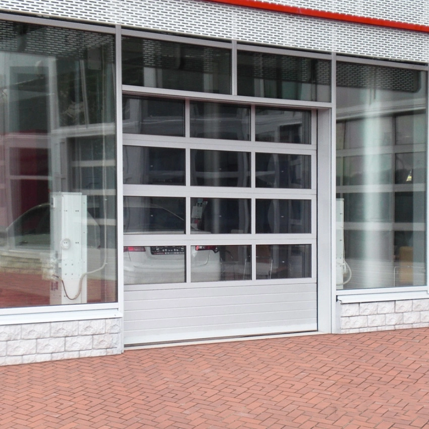 Electric Glass Roll up Sectional Door for Car Showroom