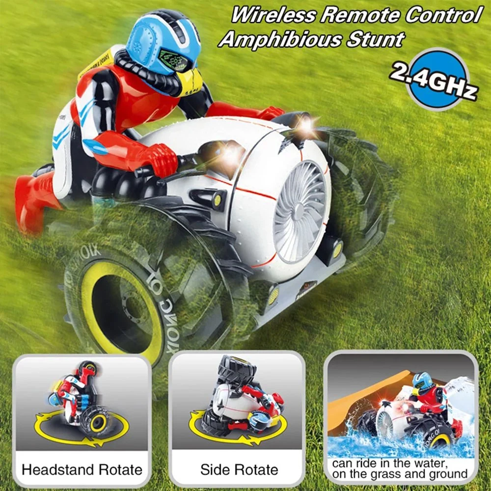 جهاز تحكم عن بعد مقاوم للمياه Amphibious Scotter RC Motorcycle 2.4G التحكم في سباق RC Racing السيارات تسير في سيارة