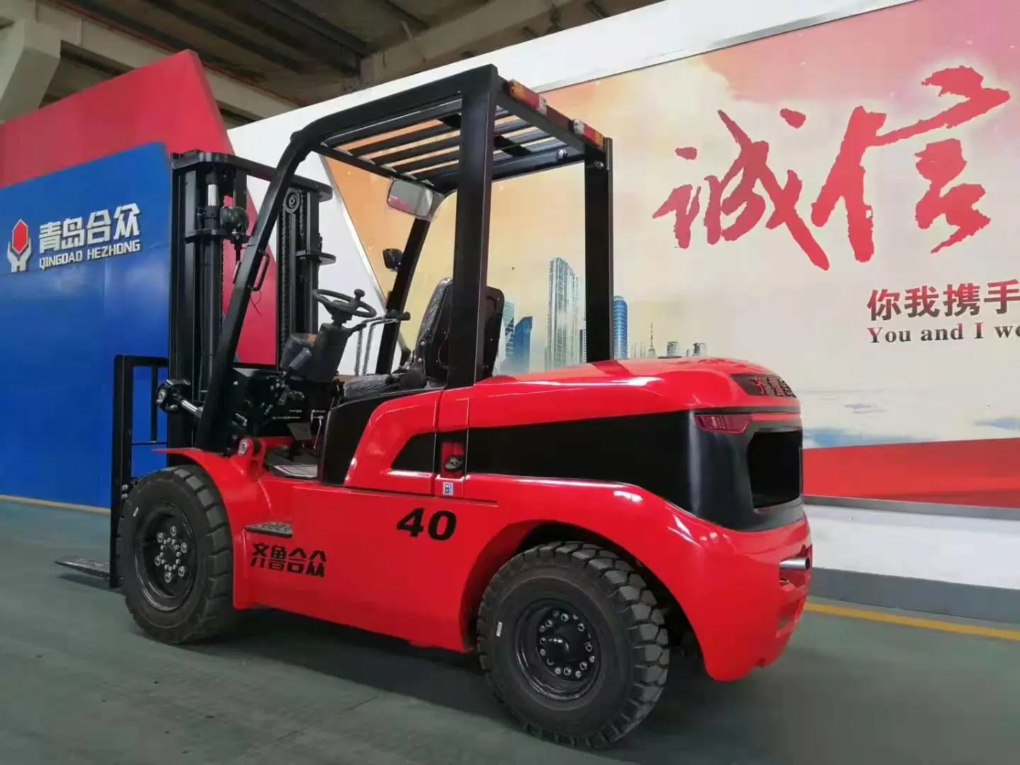 New Style 4ton Load Capacity Electric/Lithium Battery Automatic/Hydraulic Forklift Truck Forklift