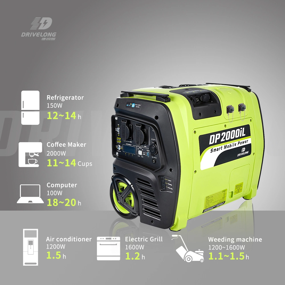 1000W 2000W 3000W Portable Solar Wind Hybrid Power Generator, Mobile Battery Power Station with LiFePO4 Battery