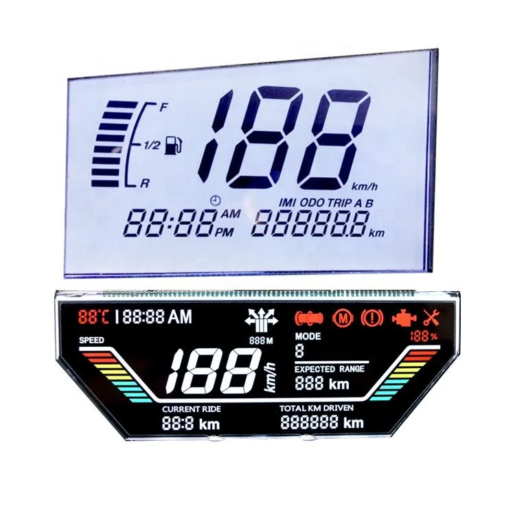 Medidor de velocidad digital de motocicleta Odómetro personalizado segmento Tn \HTN LCD Pantalla