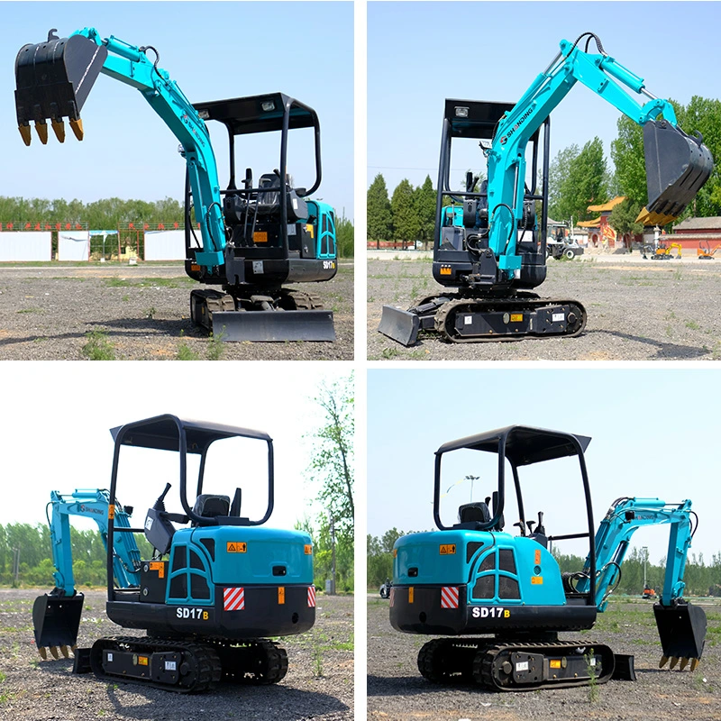 0.6ton 0.8ton 1ton 1.8 Ton 4ton Hydraulic Small Home Garden Rubber Track Crawler Mini Bagger/ Digger/ Excavators