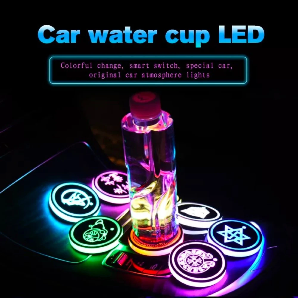 2PCS Car Coaster Water Cup Bottle Holder Anti-Slip Pad Mat Silica Gel for Interior Decoration Car Styling Accessories