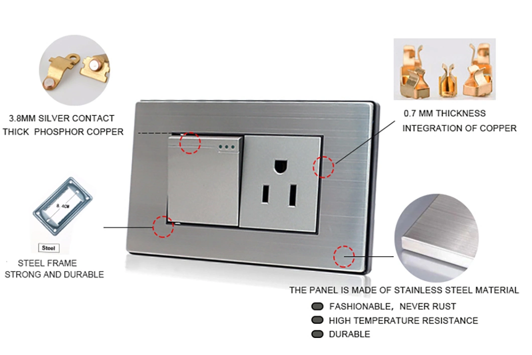 Meilleur prix montage mural électrique 10A 110V-250V mur simple Interrupteur d'éclairage