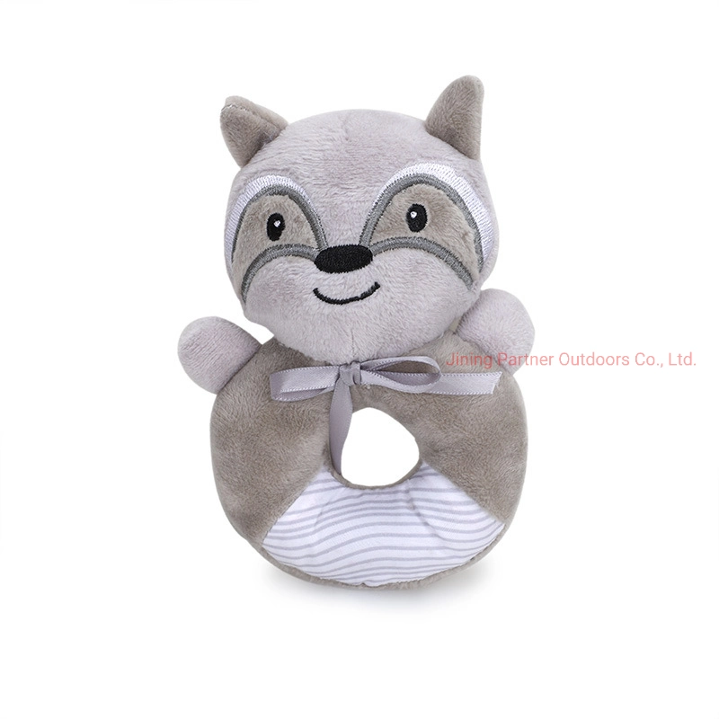 Nuevo producto preciosa campana de mano de dibujos animados de algodón gris animales de peluche de elefante bebé sonajero Bb Stick juguete