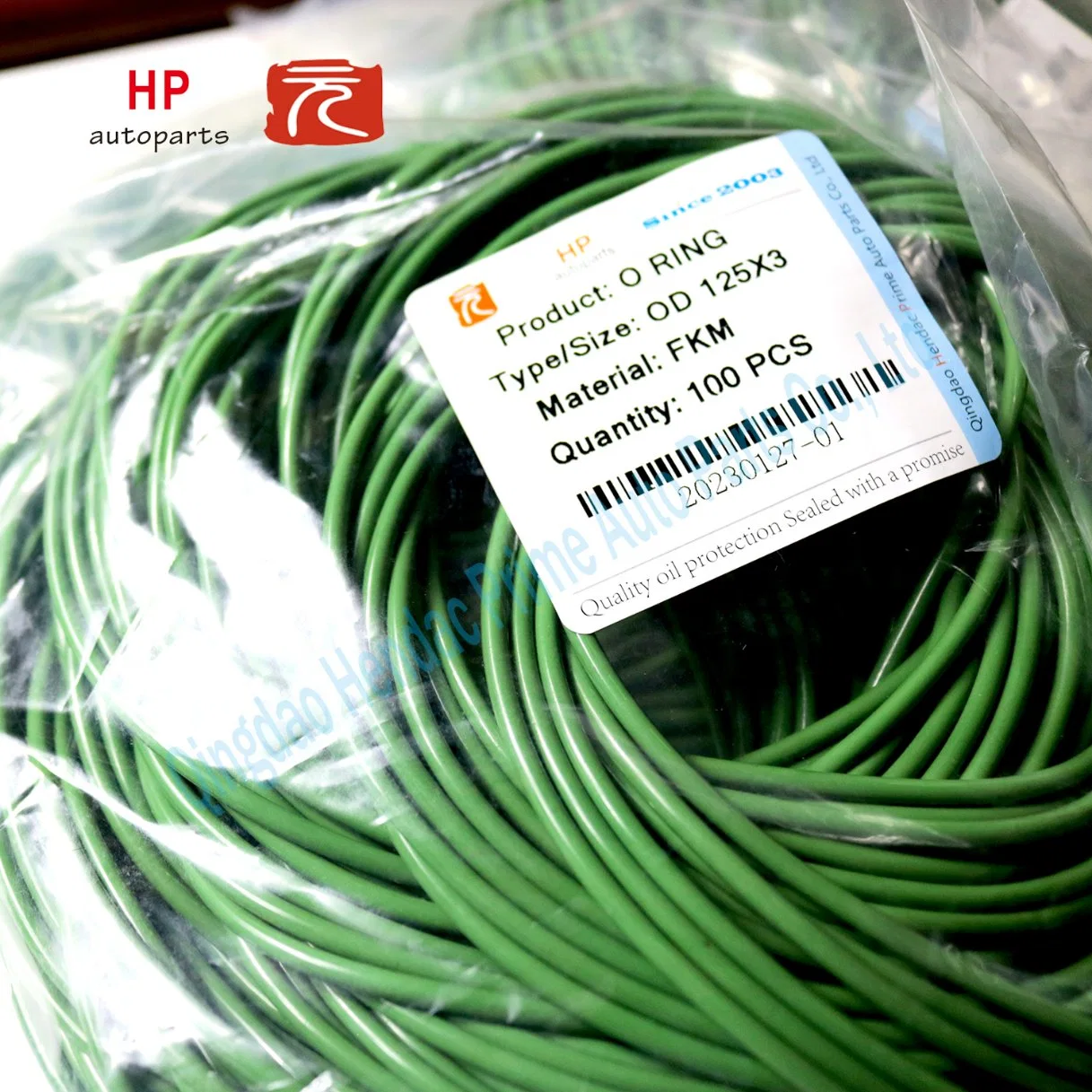 Green Color  Rubber O Ring Size Od 125*3mm 125X2.6 Sealing Ring FKM Ring with Good Price